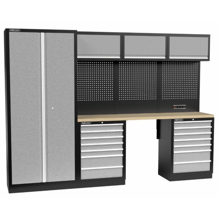 Kraftmeister Standard garage storage system Louisiana plywood grey