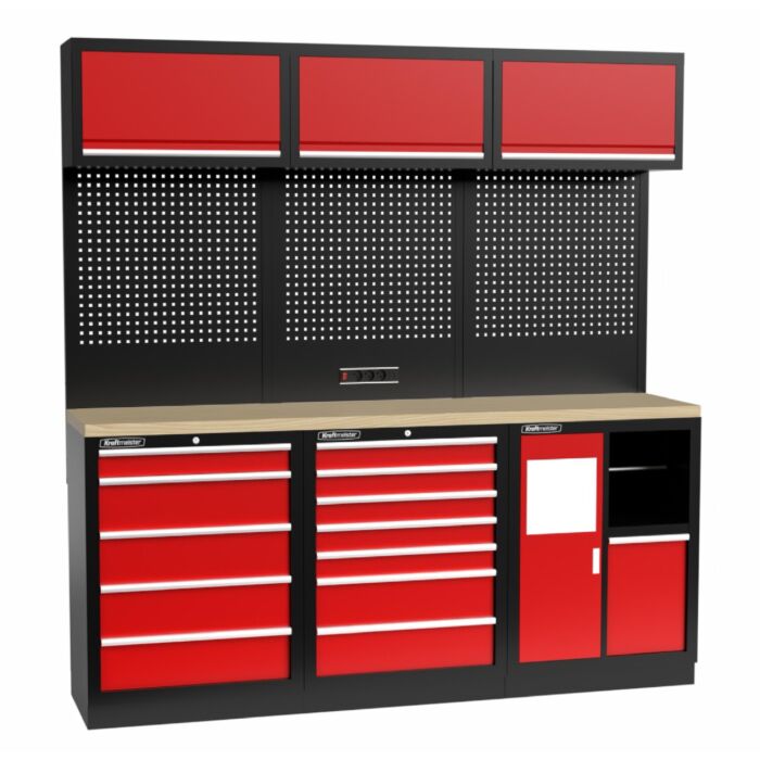 Kraftmeister Standard garage storage system Maryland plywood red