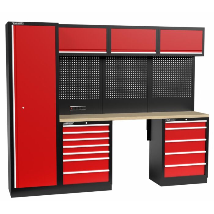 Kraftmeister Standard garage storage system New York plywood red