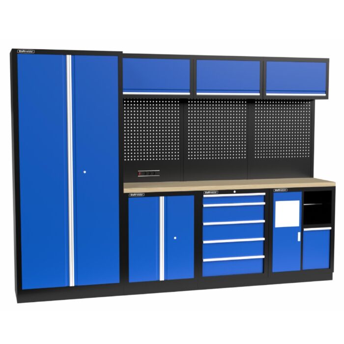 Kraftmeister Standard garage storage system Washington plywood blue