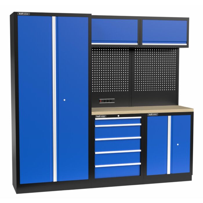 Kraftmeister Standard garage storage system Wisconsin plywood blue