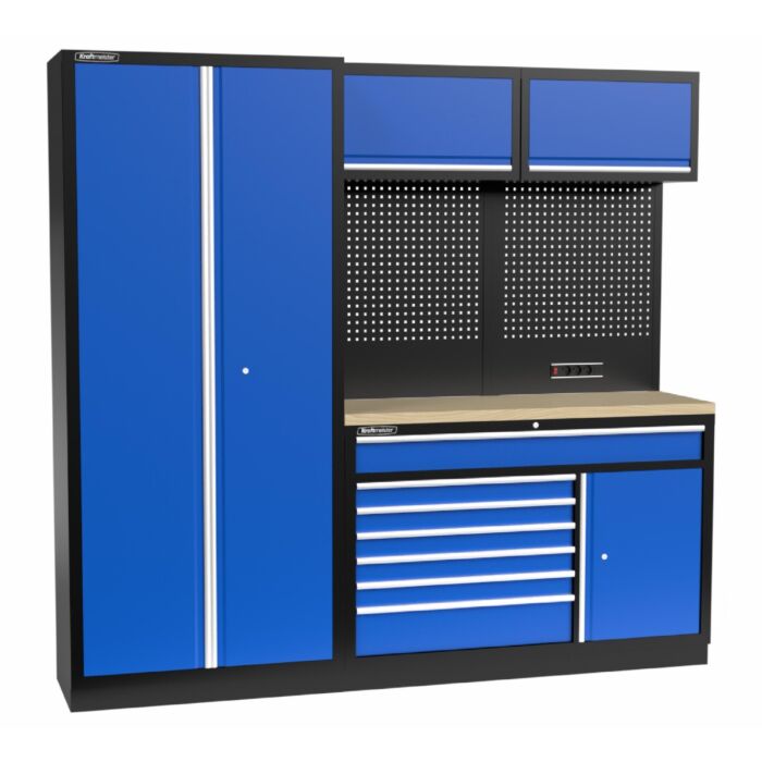 Kraftmeister Standard garage storage system Iowa plywood blue