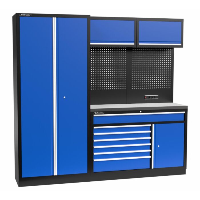 Kraftmeister Standard garage storage system Iowa stainless steel blue