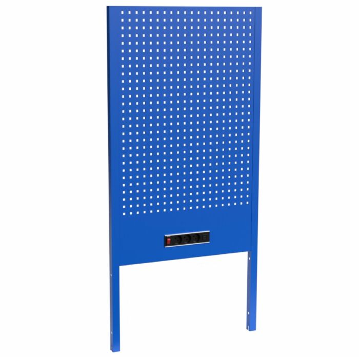 Kraftmeister Standard metal tool panel with outlet blue