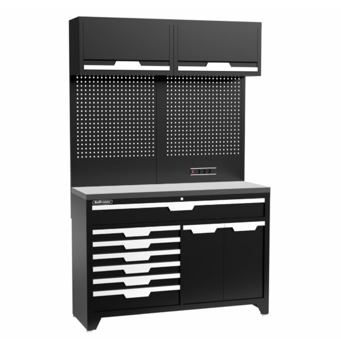 Kraftmeister Standard garage storage system Minnesota stainless steel black