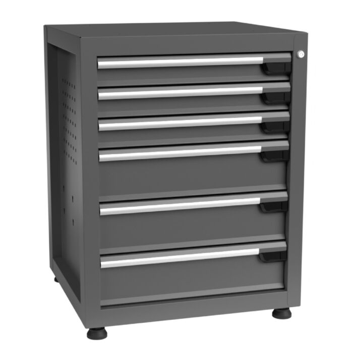 Kraftmeister Pro workbench tool cabinet 6 drawers grey