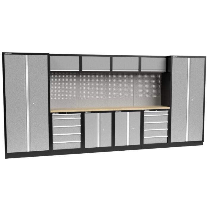 Kraftmeister Standard garage storage system Texas plywood grey