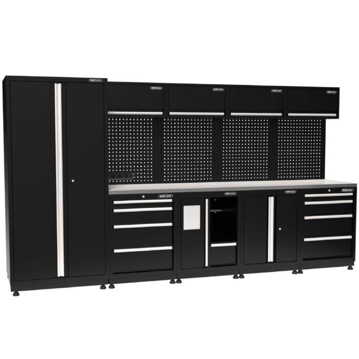 Kraftmeister Pro garage storage system Canberra stainless steel black