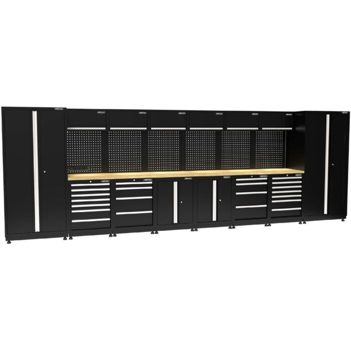 Kraftmeister Pro garage storage system Cairns oak black