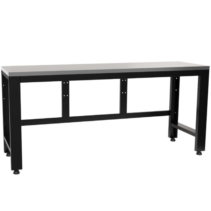 Kraftmeister Premium workbench stainless steel 204 cm black