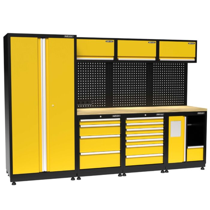 Kraftmeister Premium garage storage system Halifax oak yellow