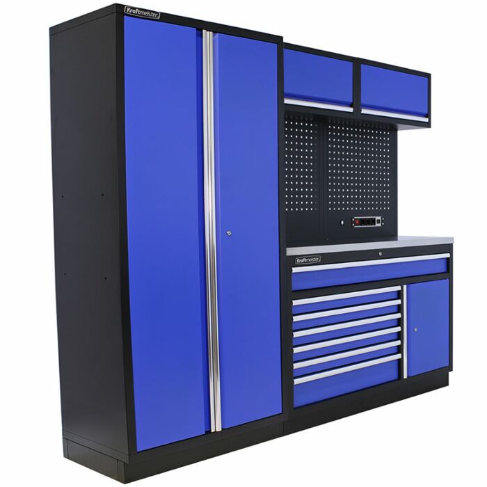 Kraftmeister Standard garage storage system Iowa stainless steel blue