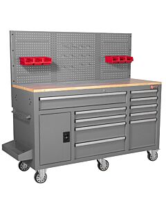 George Tools mobile workbench 157 cm grey