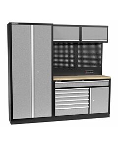 Kraftmeister Standard garage storage system Iowa plywood grey