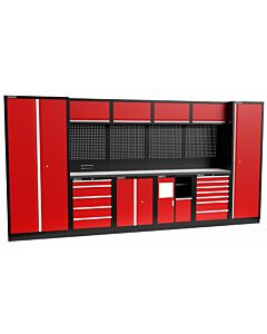 Kraftmeister Standard garage storage system Michigan stainless steel red