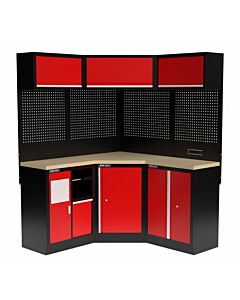 Kraftmeister Standard garage storage system Oregon plywood red