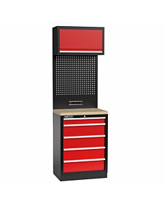 Kraftmeister Standard garage storage system Vermont plywood red