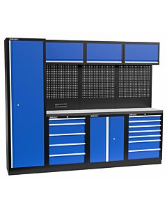 Kraftmeister Standard garage storage system Delaware stainless steel blue