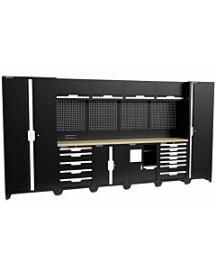 Kraftmeister Standard garage storage system Michigan plywood black