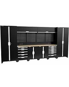 Kraftmeister Standard garage storage system Illinois plywood black