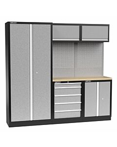 Kraftmeister Standard garage storage system Arkansas plywood grey