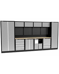 Kraftmeister Standard garage storage system Utah plywood grey