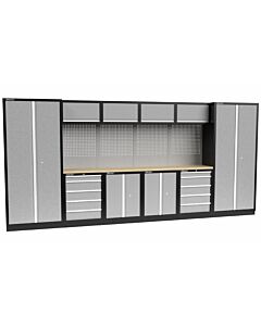 Kraftmeister Standard garage storage system Texas plywood grey