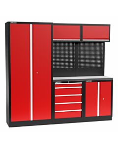 Kraftmeister Standard garage storage system Arkansas stainless steel red