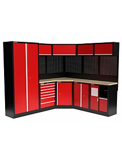 Kraftmeister Standard garage storage system Rhode Island plywood red