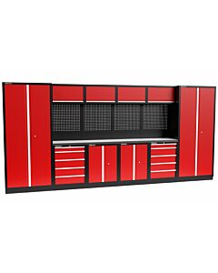 Kraftmeister Standard garage storage system Texas stainless steel red