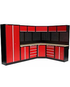 Kraftmeister Standard garage storage system Virginia plywood red