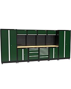 Kraftmeister Premium garage storage system Winnipeg oak green