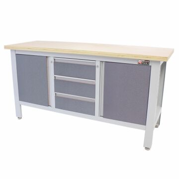 George Tools Standard workbench 3 drawers 2 doors plywood 169 cm grey