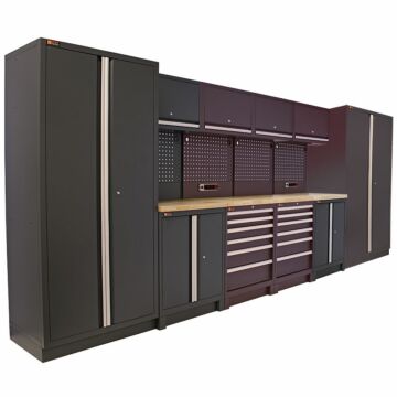 George Tools Premium garage storage system Berlin rubberwood anthracite