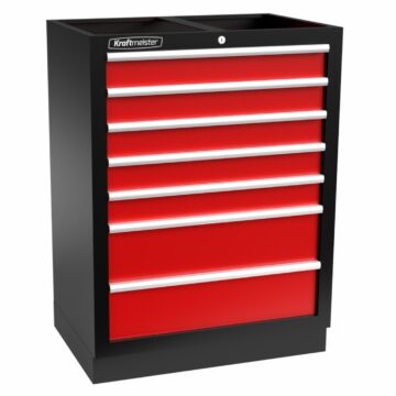 Kraftmeister Standard tool cabinet 7 drawers red