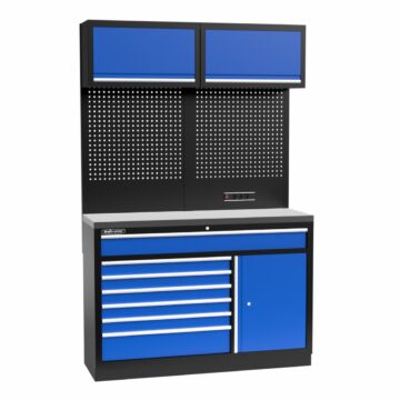 Kraftmeister Standard garage storage system Minnesota stainless steel blue