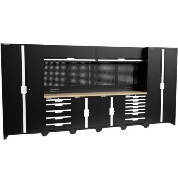 Kraftmeister Standard garage storage system Illinois plywood black