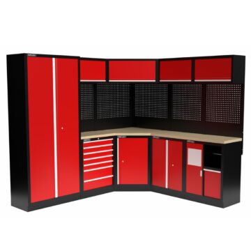 Kraftmeister Standard garage storage system Rhode Island plywood red