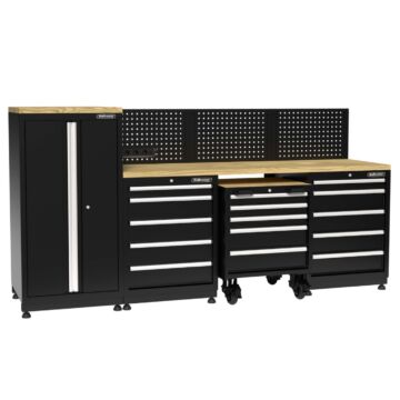 Kraftmeister Pro garage storage system Wagga Wagga oak black