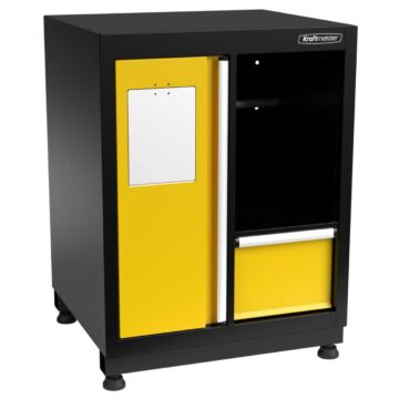 Kraftmeister Premium bin with paper roll holder yellow