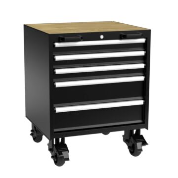 Kraftmeister mobile workbench Oak 66 cm black