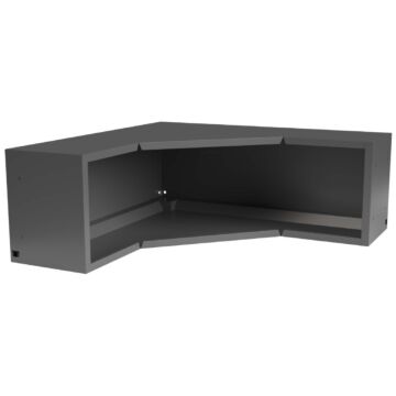 Kraftmeister Premium corner wall cabinet with LED grey