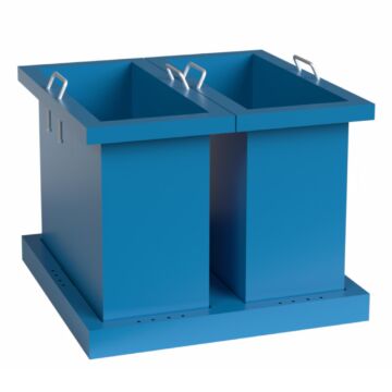 Kraftmeister Expert waste separation bin 2 containers for drawer storage cabinet blue