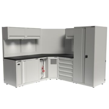 Kraftmeister Expert corner garage storage system M hybrid grey