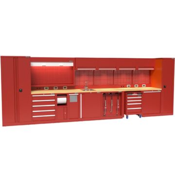 Kraftmeister Expert garage storage system XL beech red