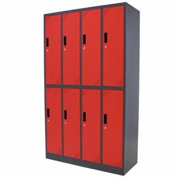 Kraftmeister locker cabinet 8 doors red